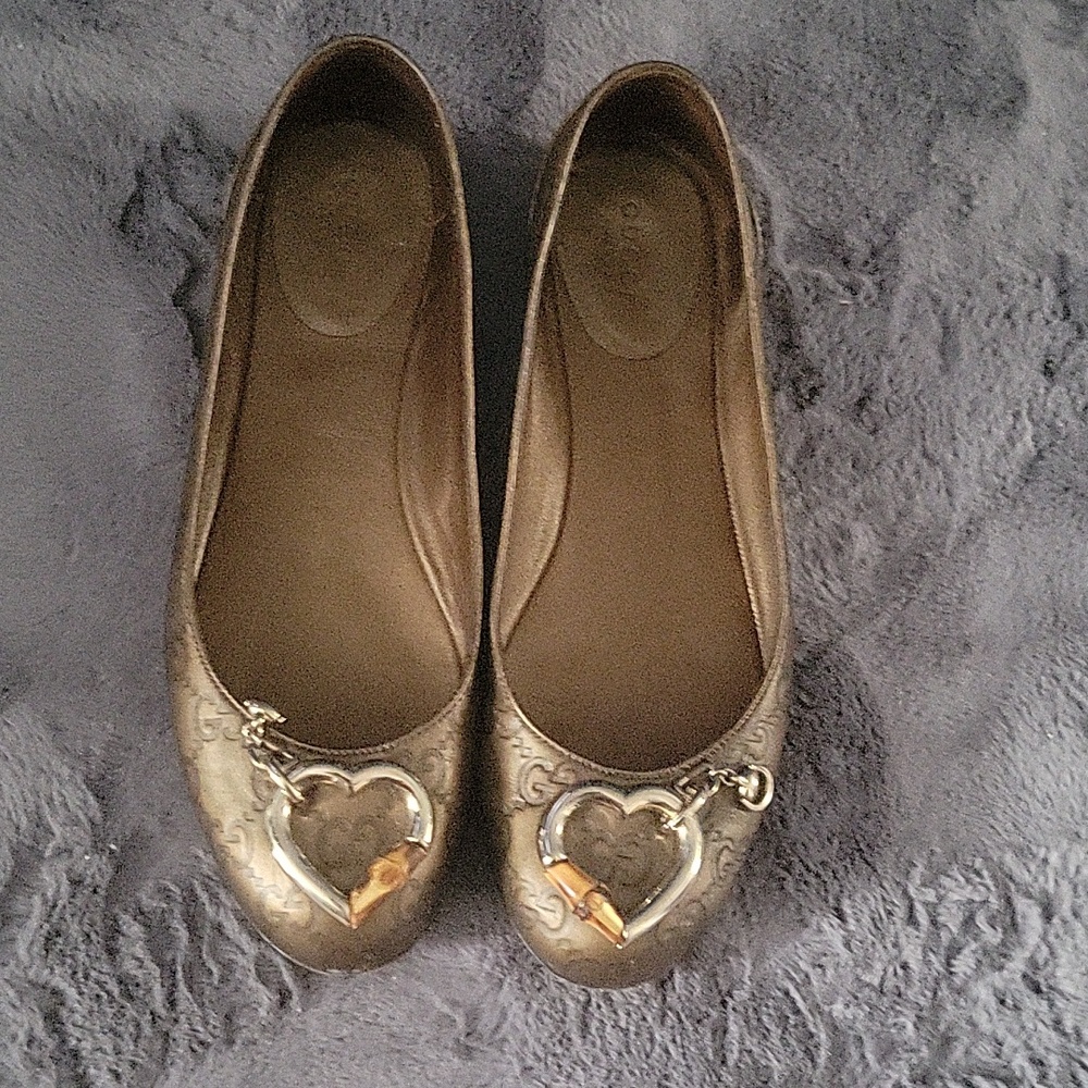 Brown Gucci loafers